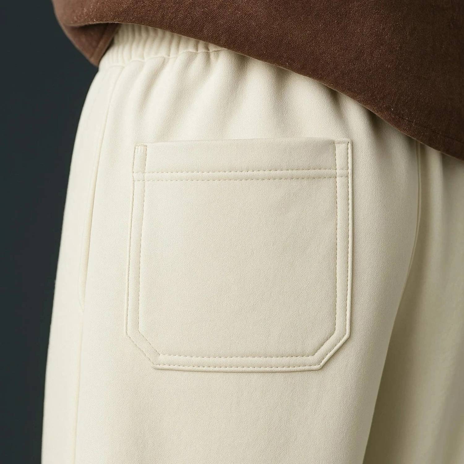 HKSTUDIO Men Beige Track Pants - Image 4