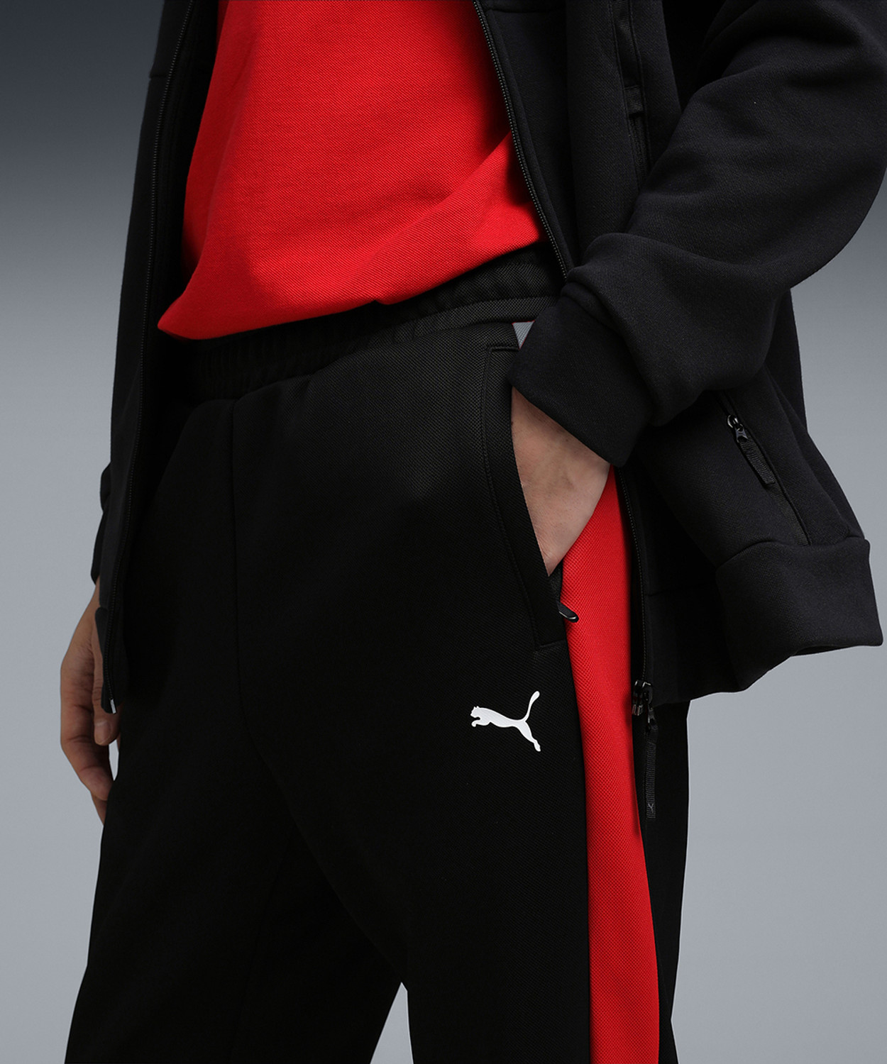 Image of PUMA Solid Men Black Track Pants
