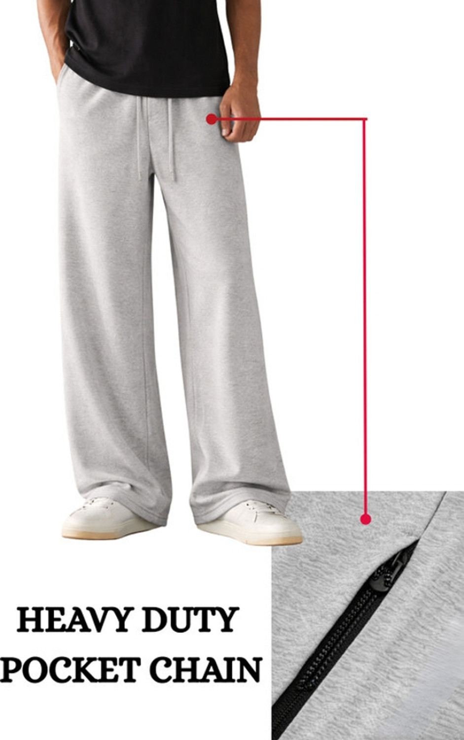 Image of Romafashion Solid Men Grey Track Pants