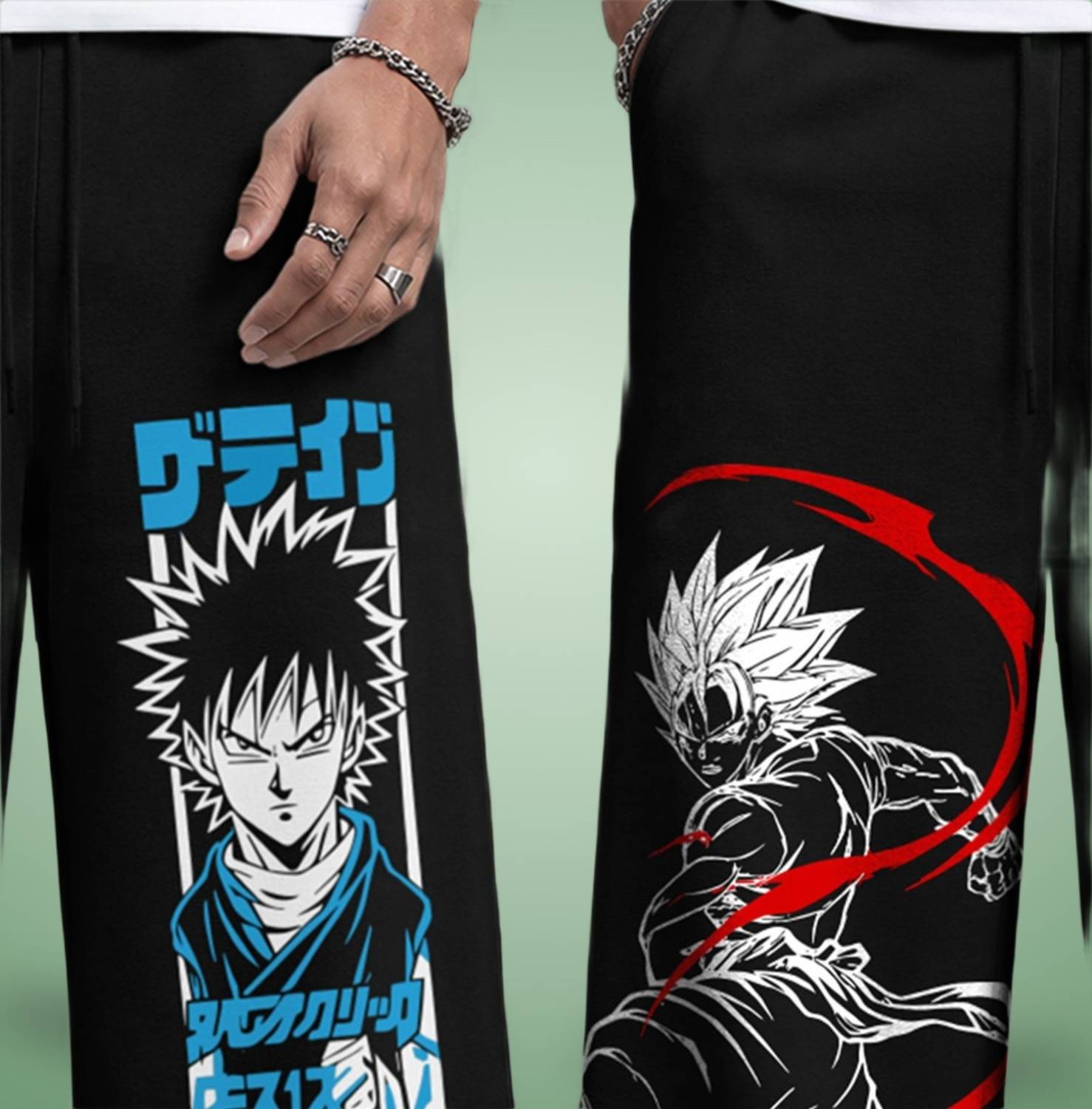 TRIPR Men Black Printed Track Pants Pack of 2 - Image 4