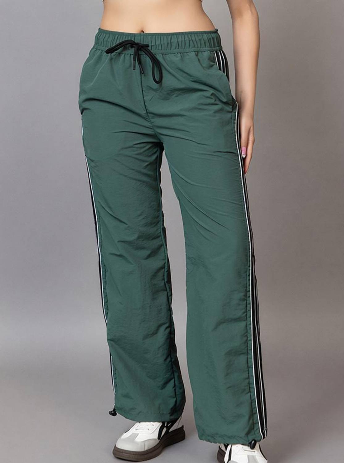 BAYSTREET Striped Women Green Track Pants