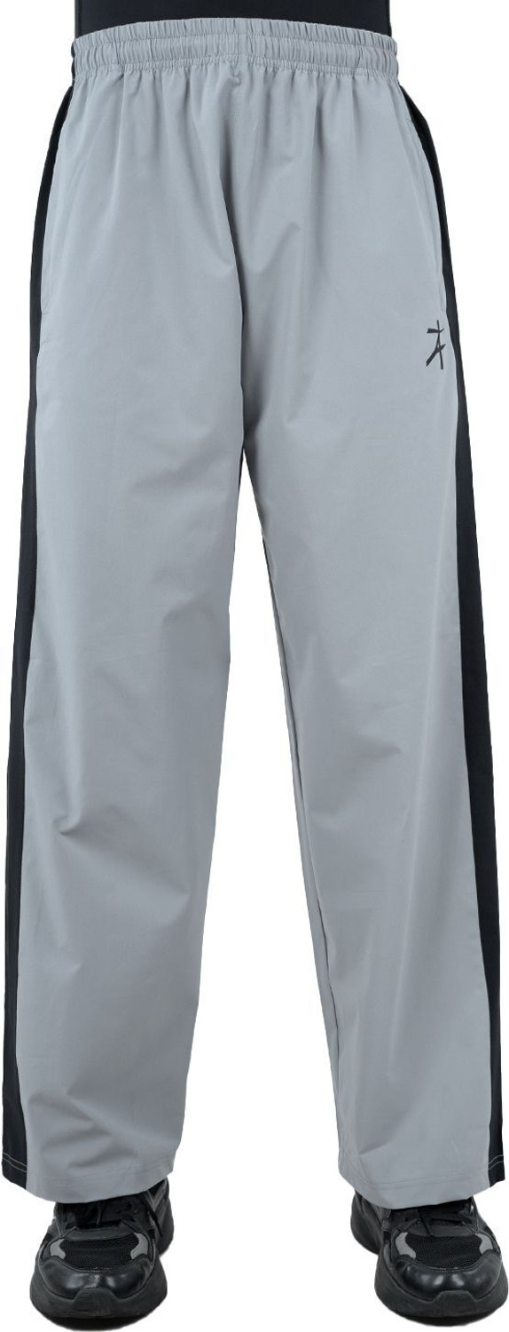 Athflex Striped Men Grey Track Pants
