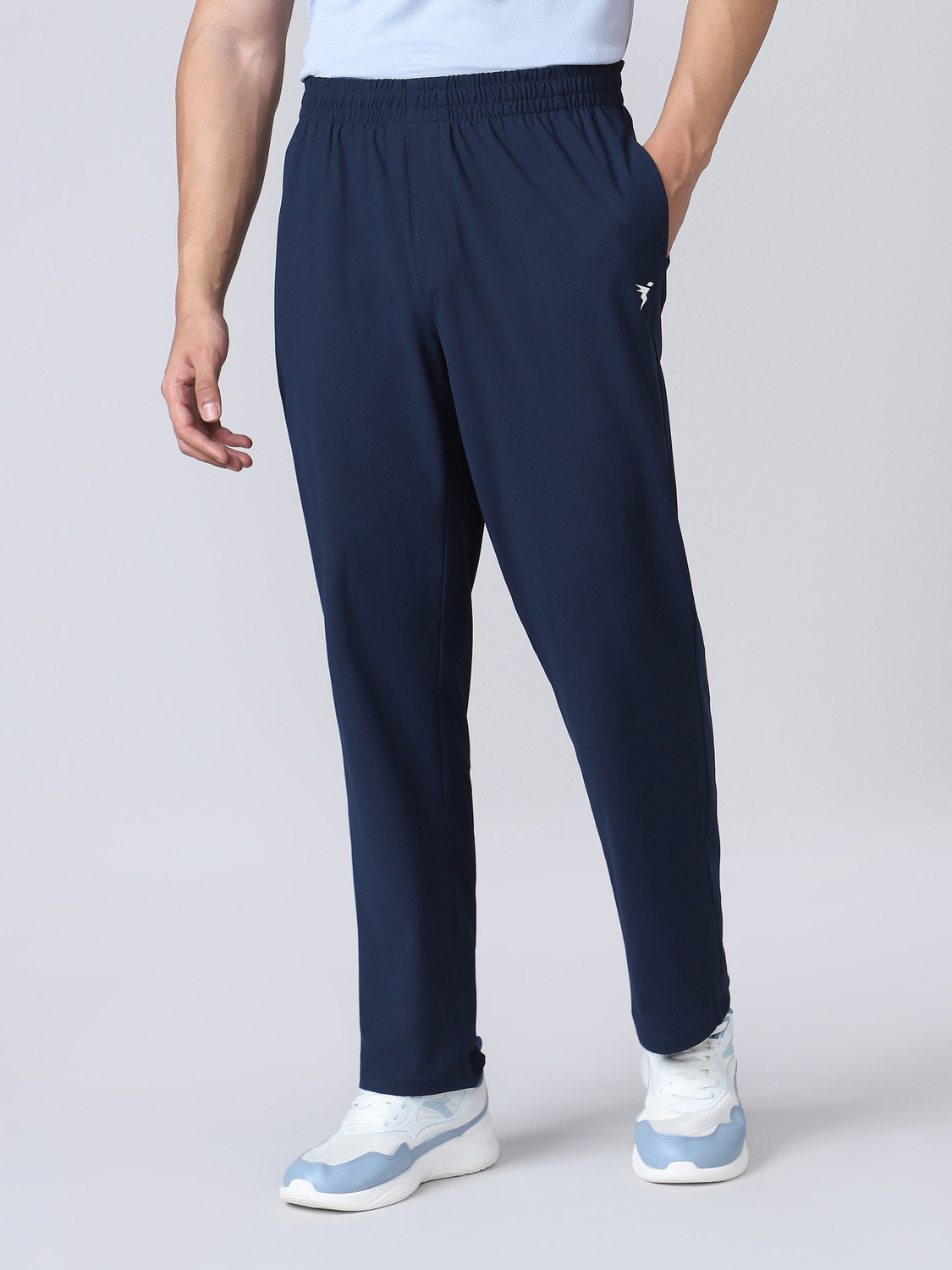 Image of TECHNOSPORT Solid Men Blue Track Pants