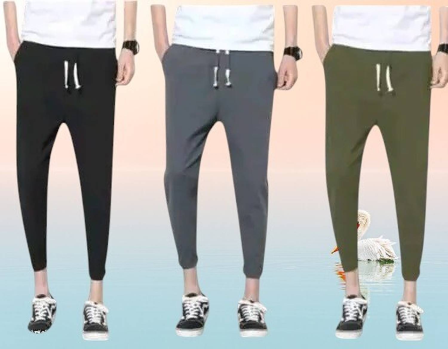 bfb Solid Men & Women Black, Olive Track Pants