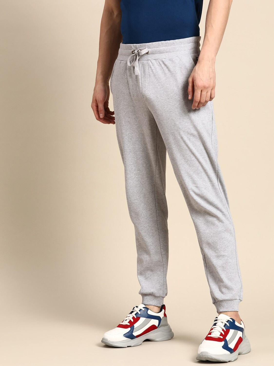 Image of United Colors of Benetton Solid Men Grey Track Pants