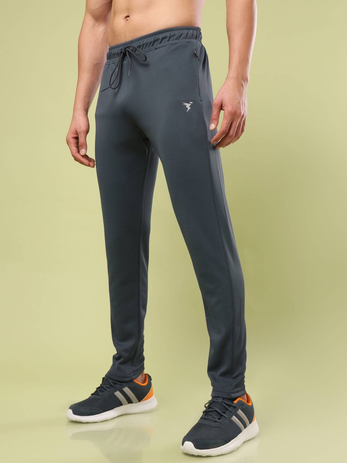 TECHNOSPORT Men Black Track Pants - Image 1