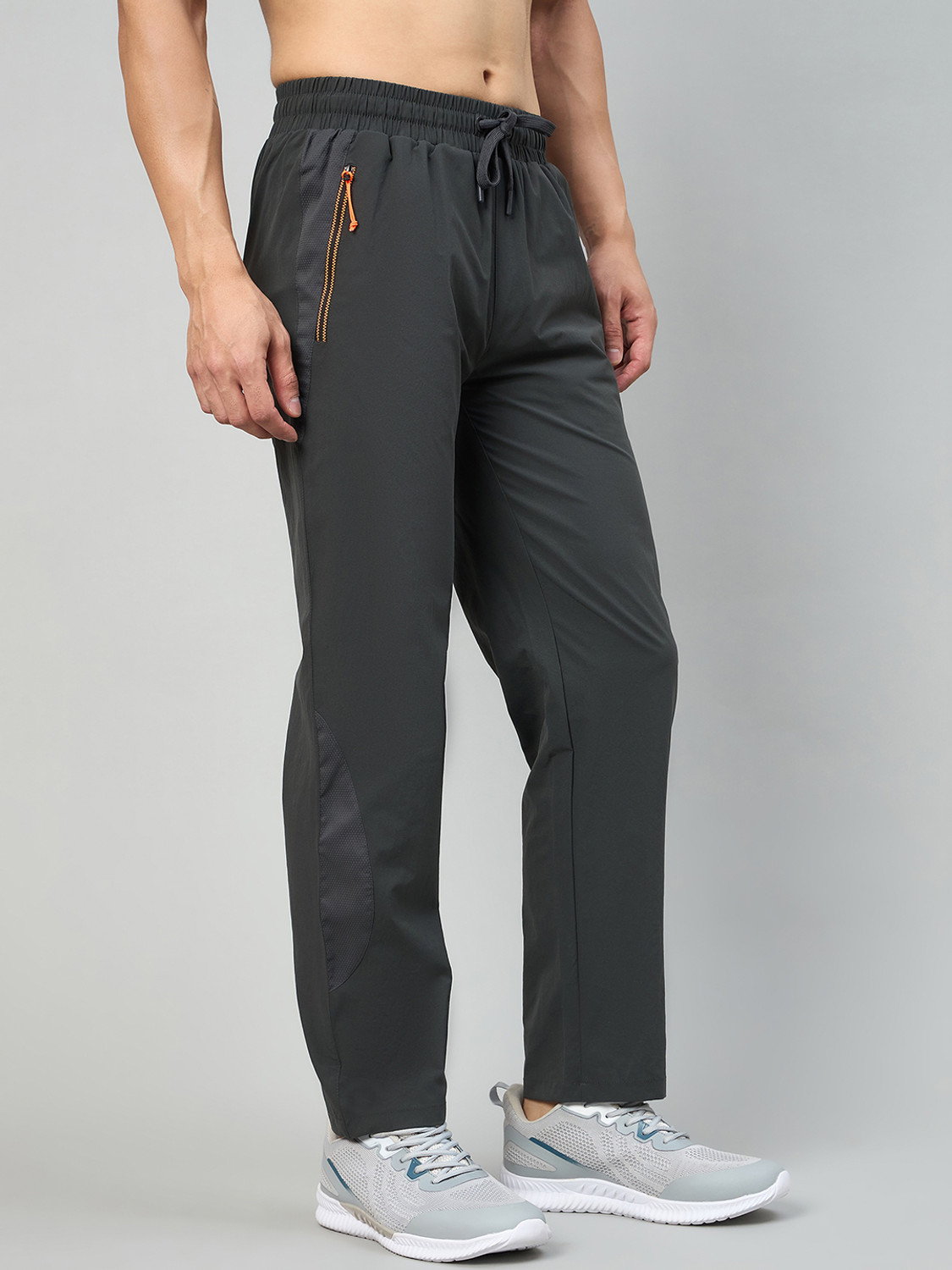 Image of DUKE Printed Men Grey Track Pants