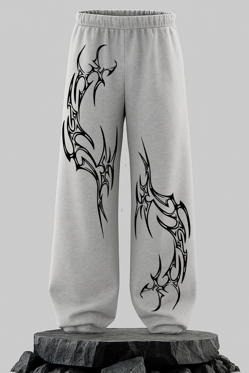 Image of ZEN1FASHION Printed Men Grey Track Pants