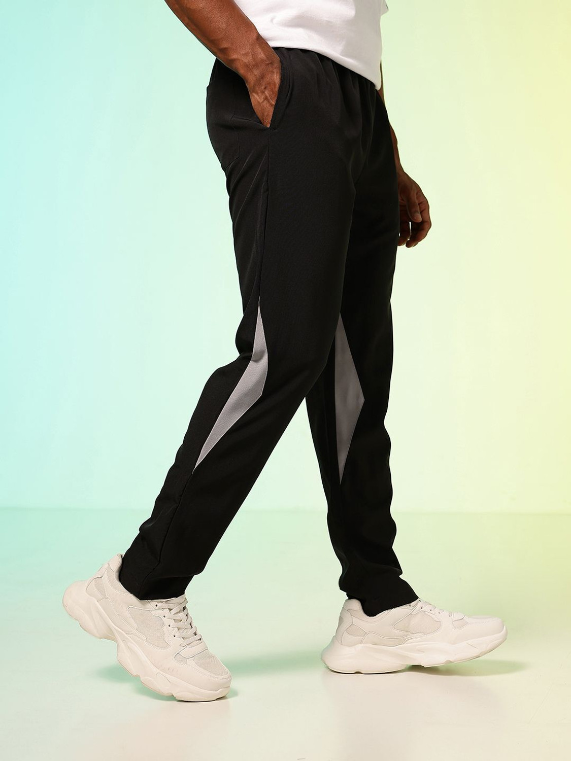 Image of HRX by Hrithik Roshan Solid Men Black Track Pants