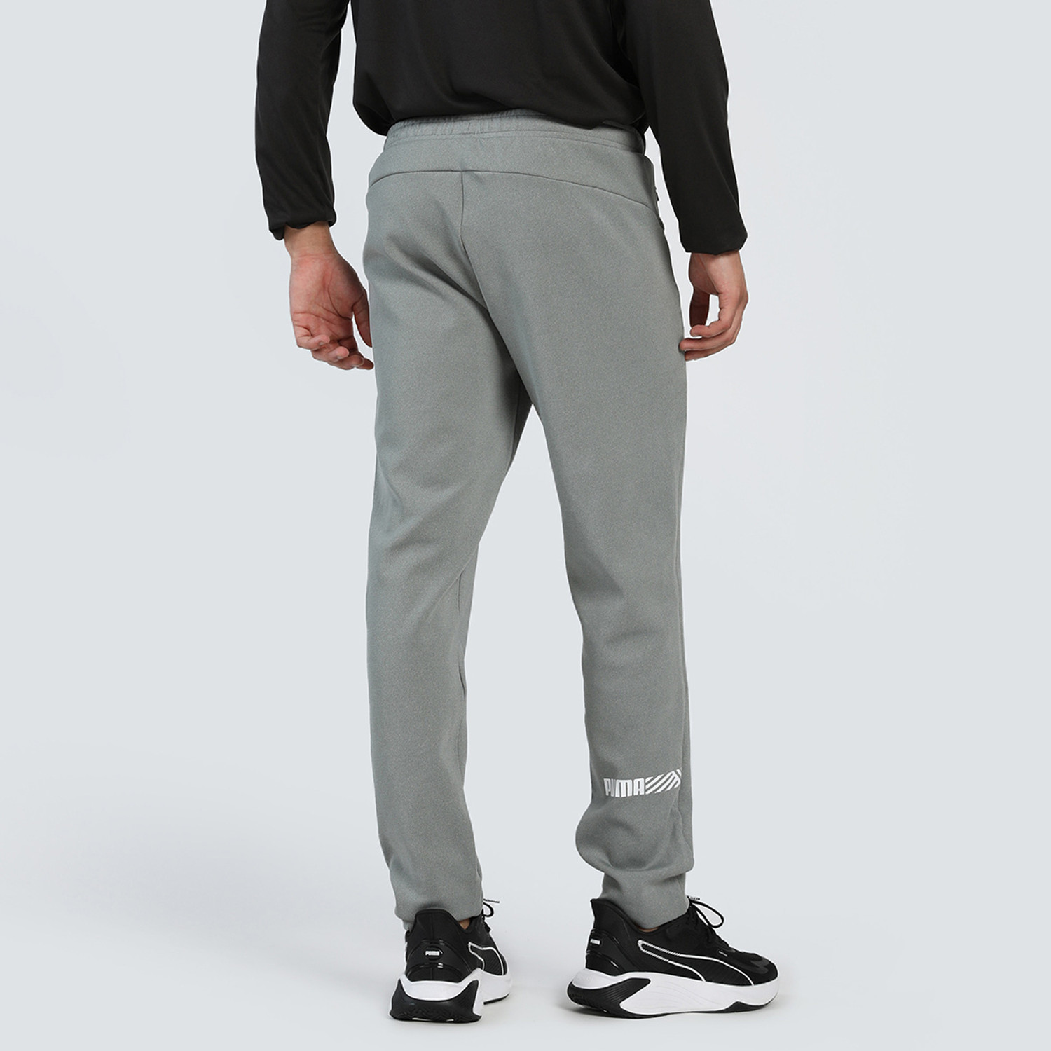 Image of PUMA Solid Men Grey Track Pants