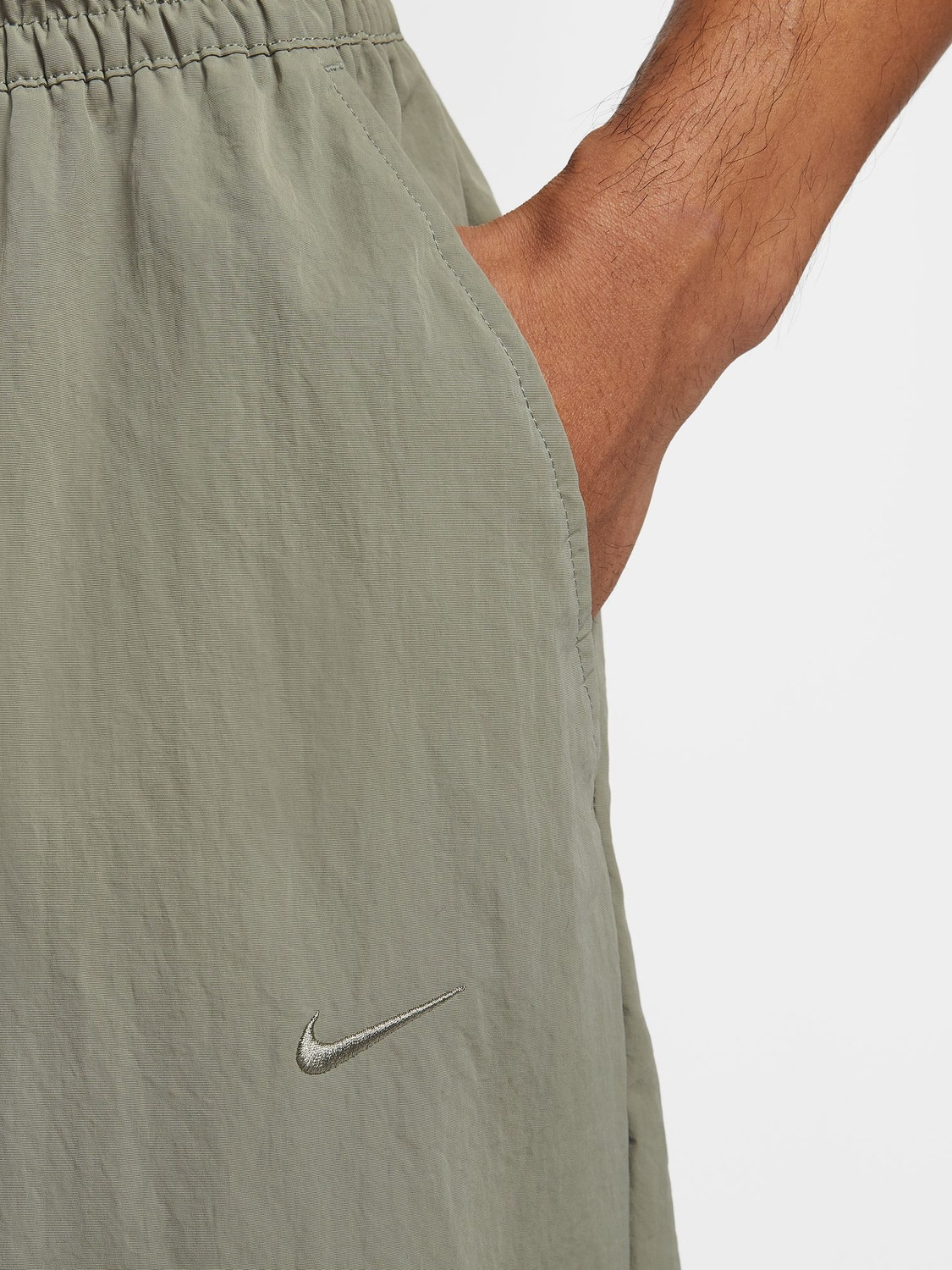 Image of NIKE Solid Men Grey Track Pants