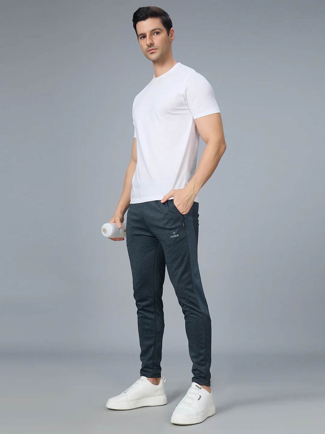 Image of Dazzle Sportswear Solid Men Black Track Pants