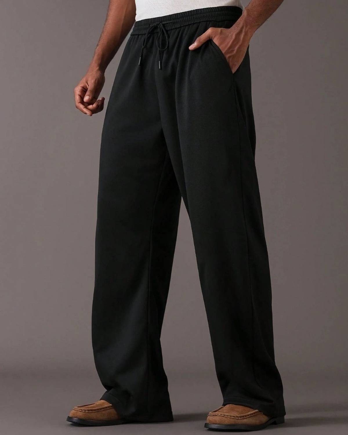 Cloth N Code Solid Men Black Track Pants - Image 3