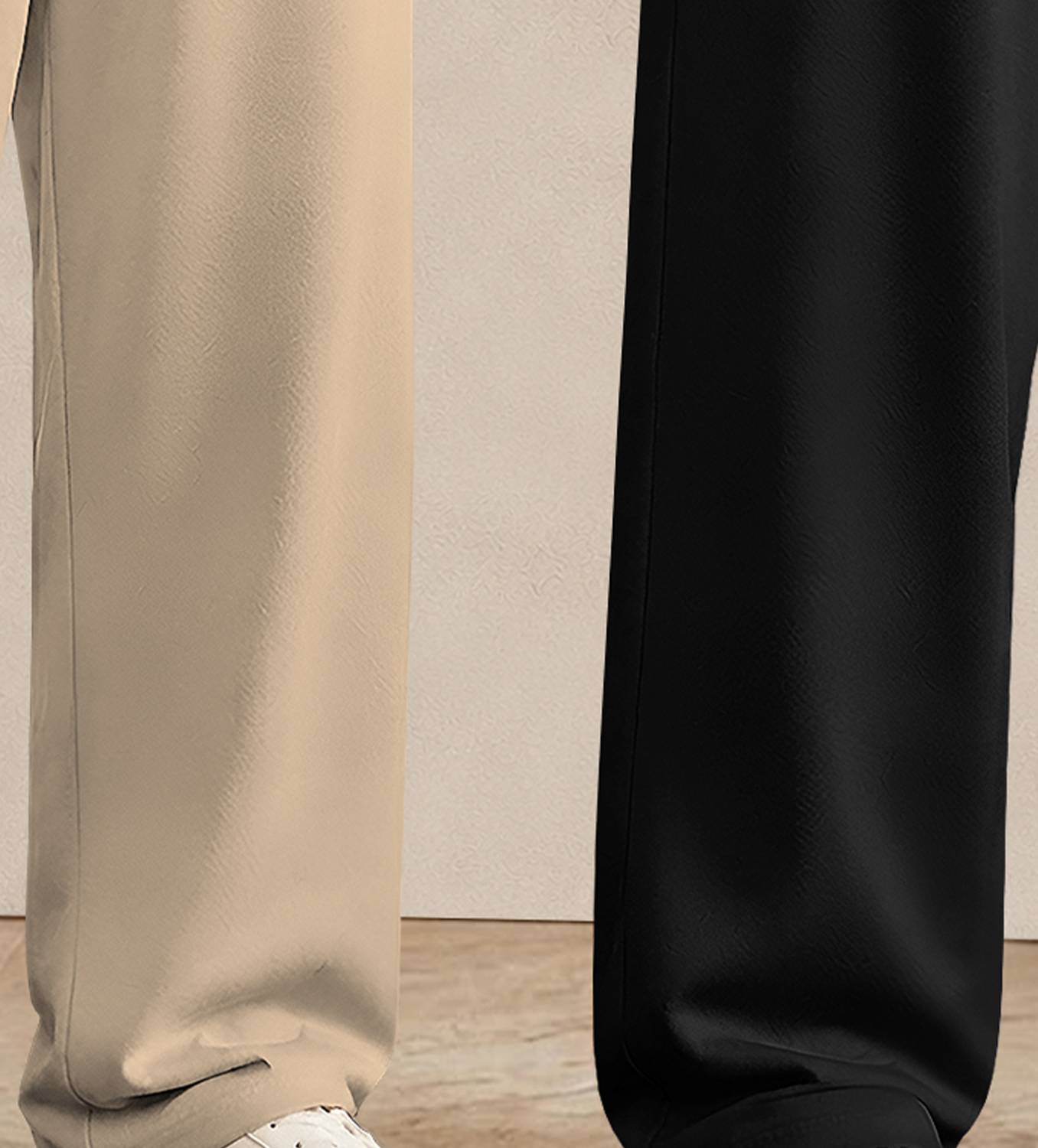Viktor Men Beige, Black Track Pants Pack of 2 - Image 5