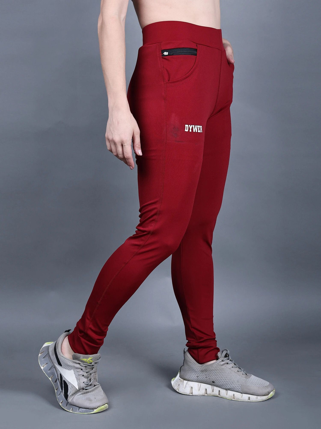 Image of DYWER Solid Women Maroon Track Pants
