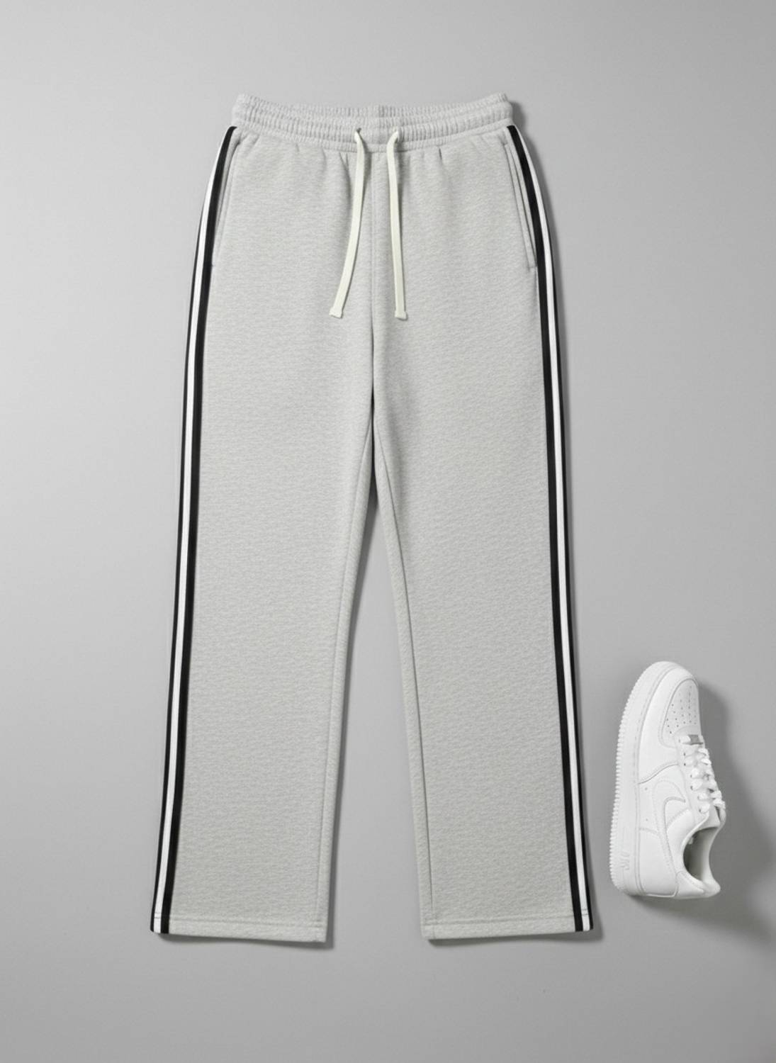 Z6W Grey Striped Men Track Pants - Image 4