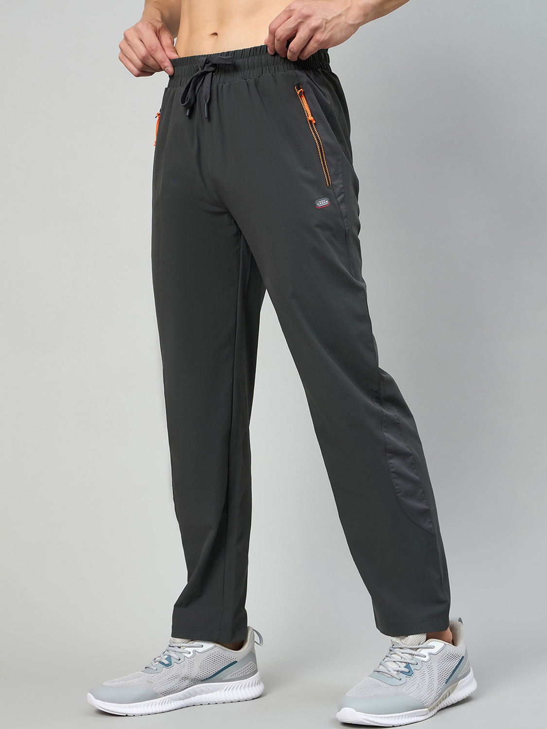Image of DUKE Printed Men Grey Track Pants