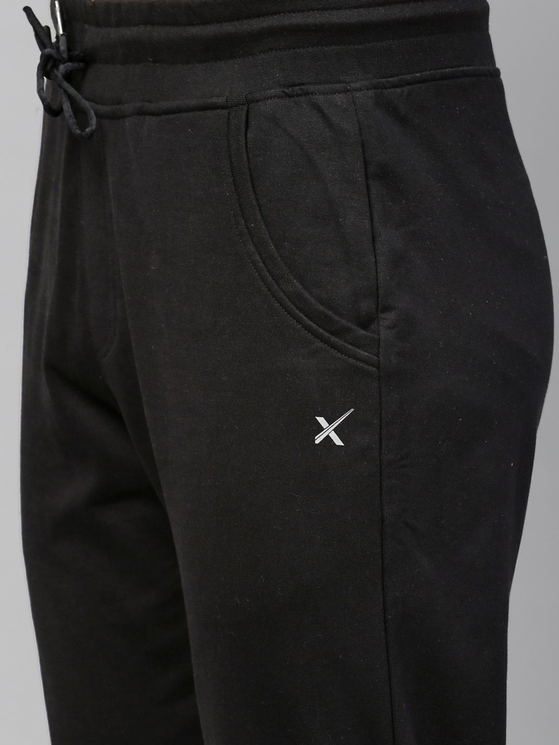 Image of HRX by Hrithik Roshan Solid Men Black Track Pants