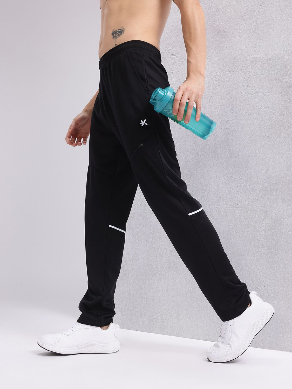 Image of HRX by Hrithik Roshan Solid Men Black Track Pants