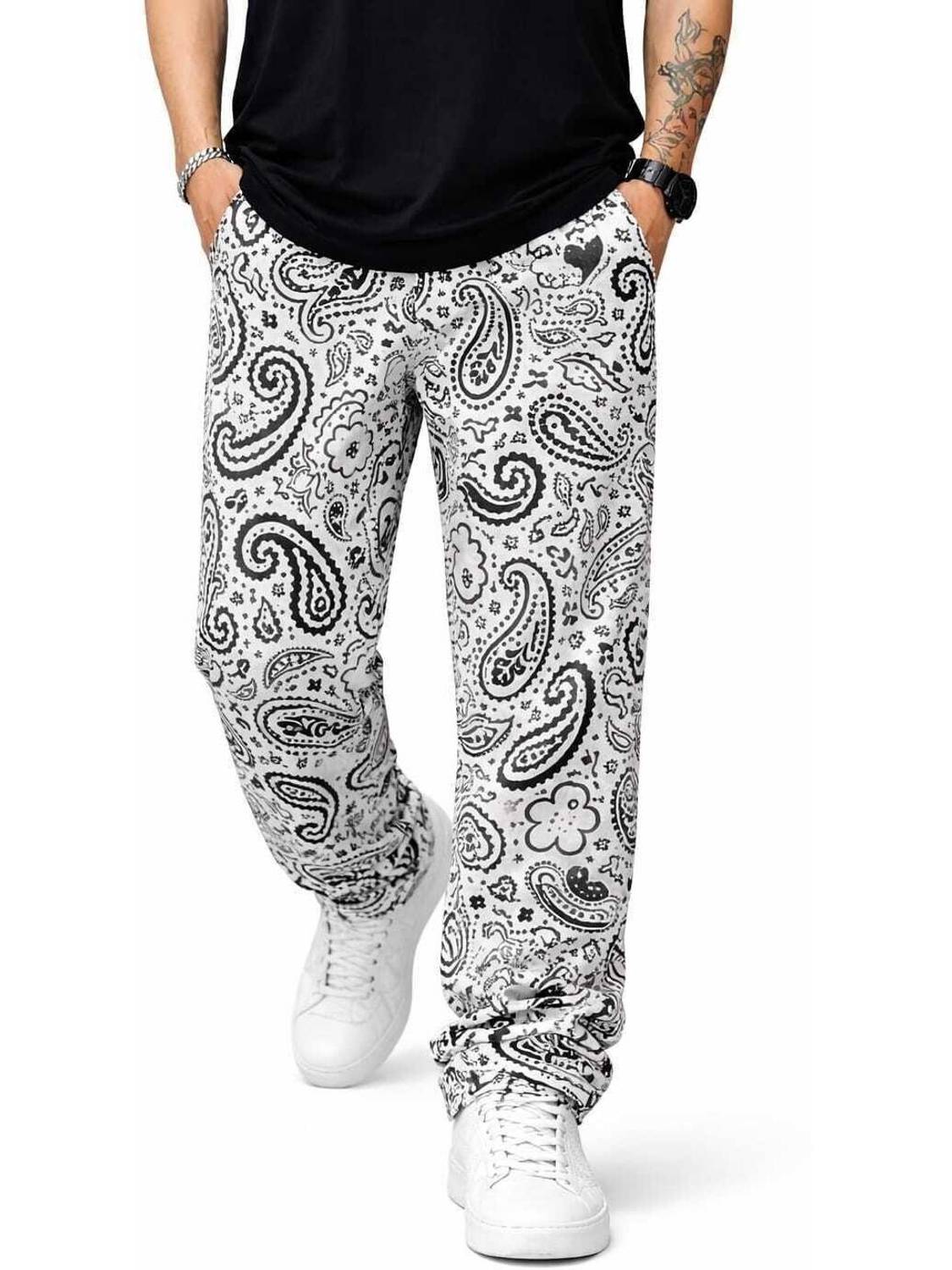 Anisom Graphic Print Men White Track Pants