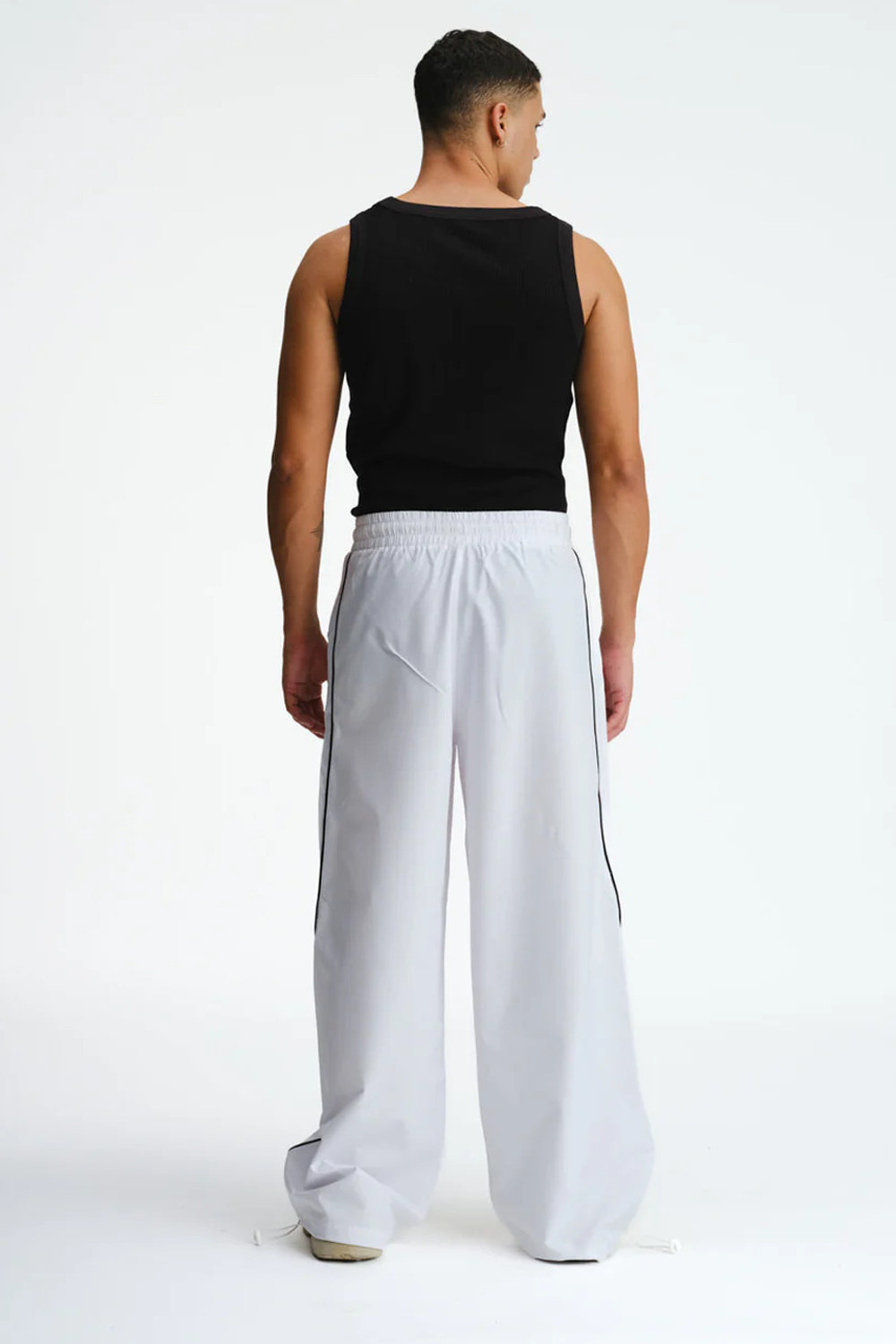 Image of Bonkers Corner Solid Men White Track Pants () Solid Men White Track Pants