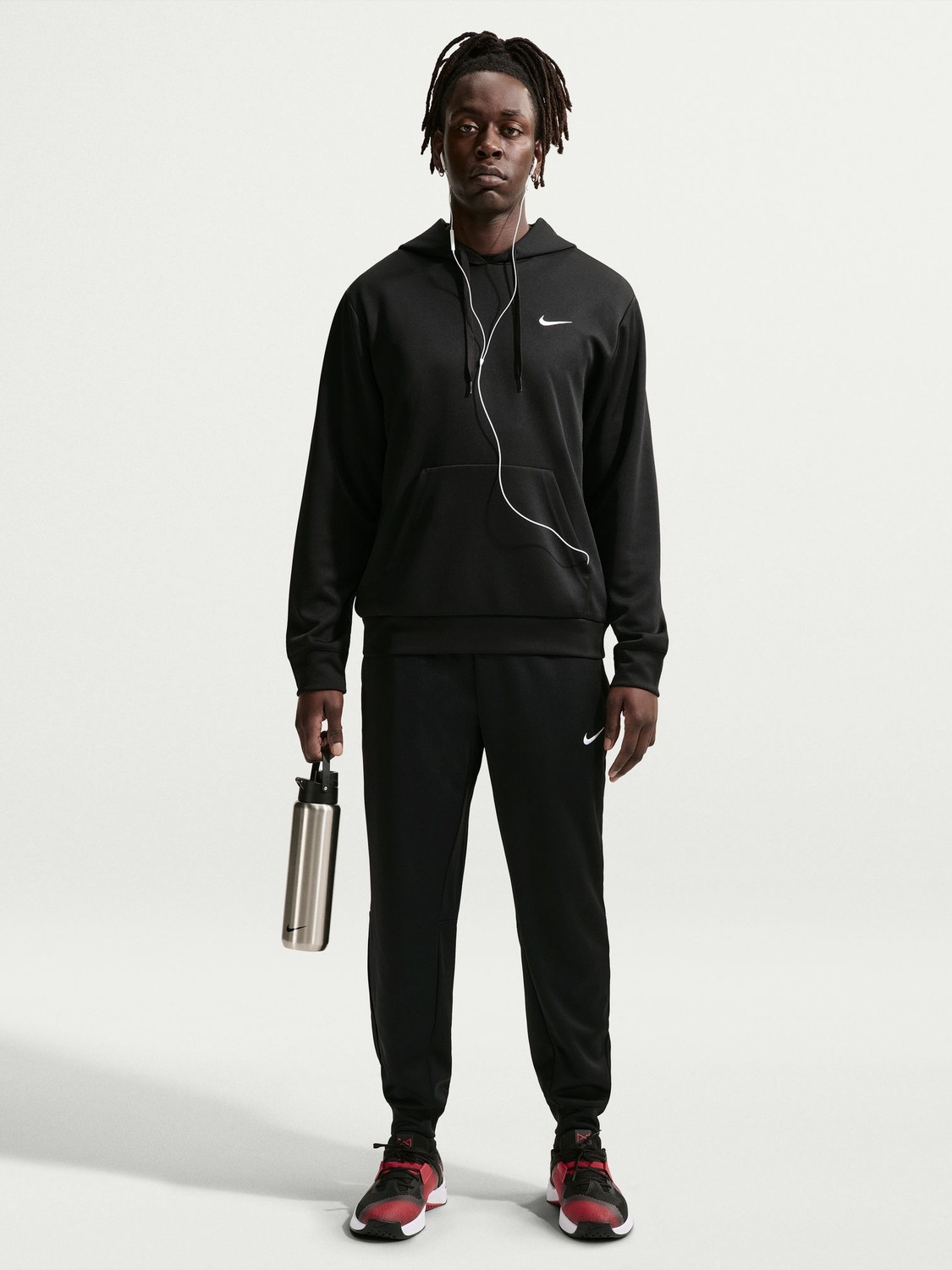 Image of NIKE Solid Men Black Track Pants