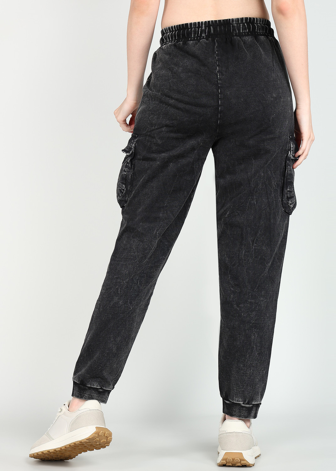 Image of Pepe Jeans Solid Women Black Track Pants
