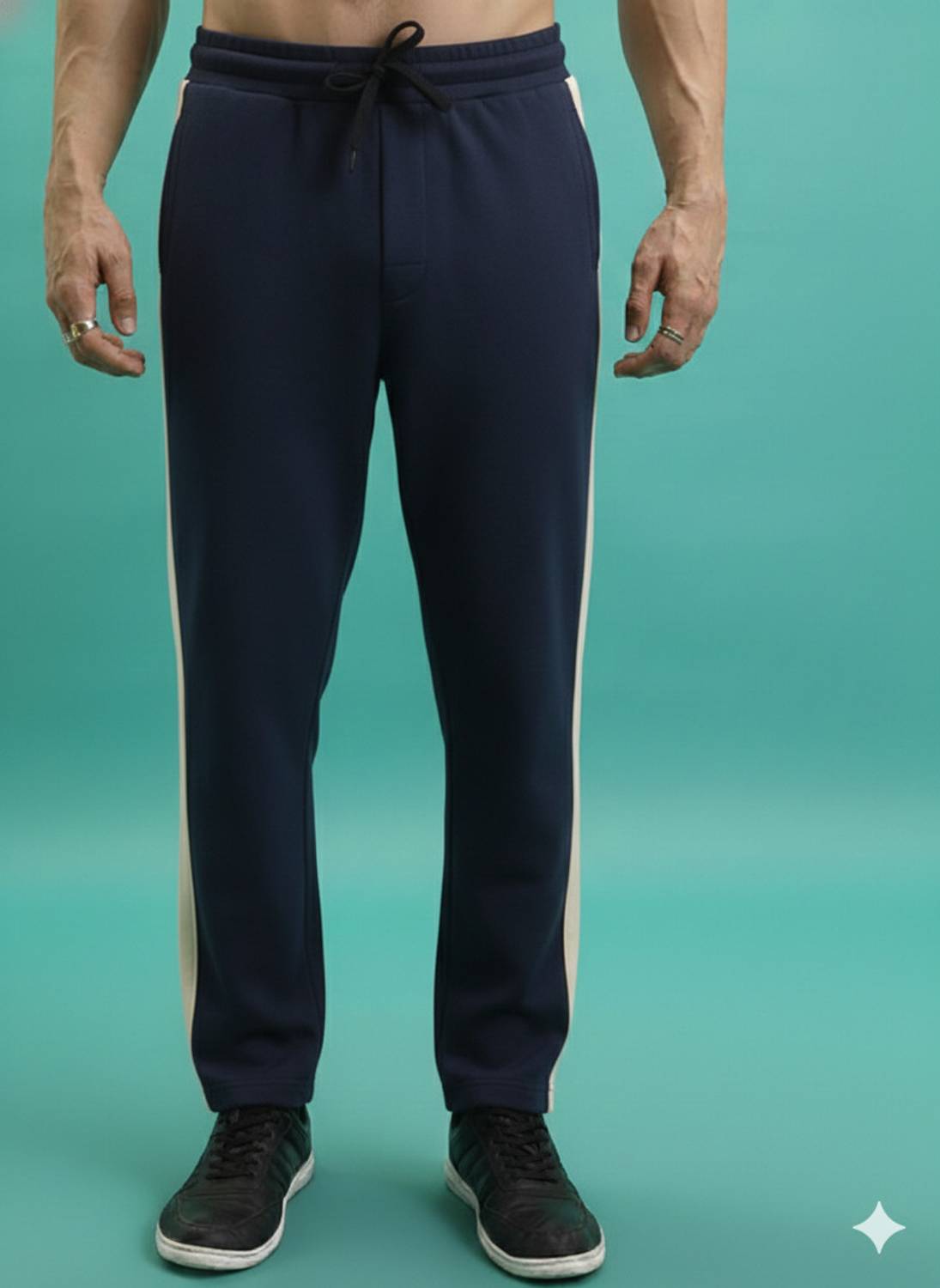 がぼん Z6W Solid Men Dark Blue Track Pants - Buy Z6W Solid Men Dark Blue