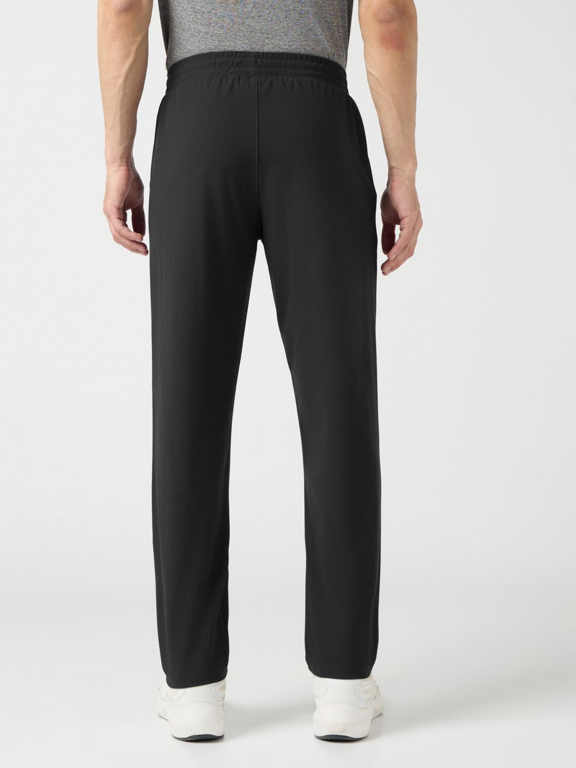 Image of TECHNOSPORT Solid Men Black Track Pants
