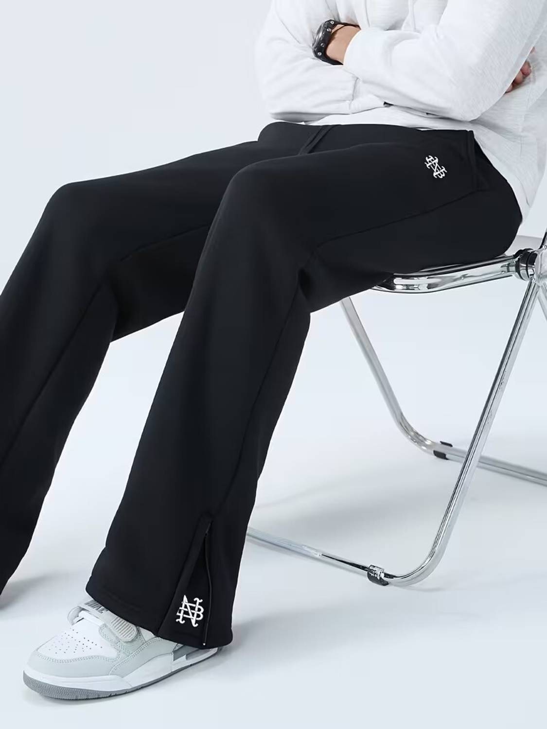 METRONAUT Men Black Printed Track Pants - Image 1