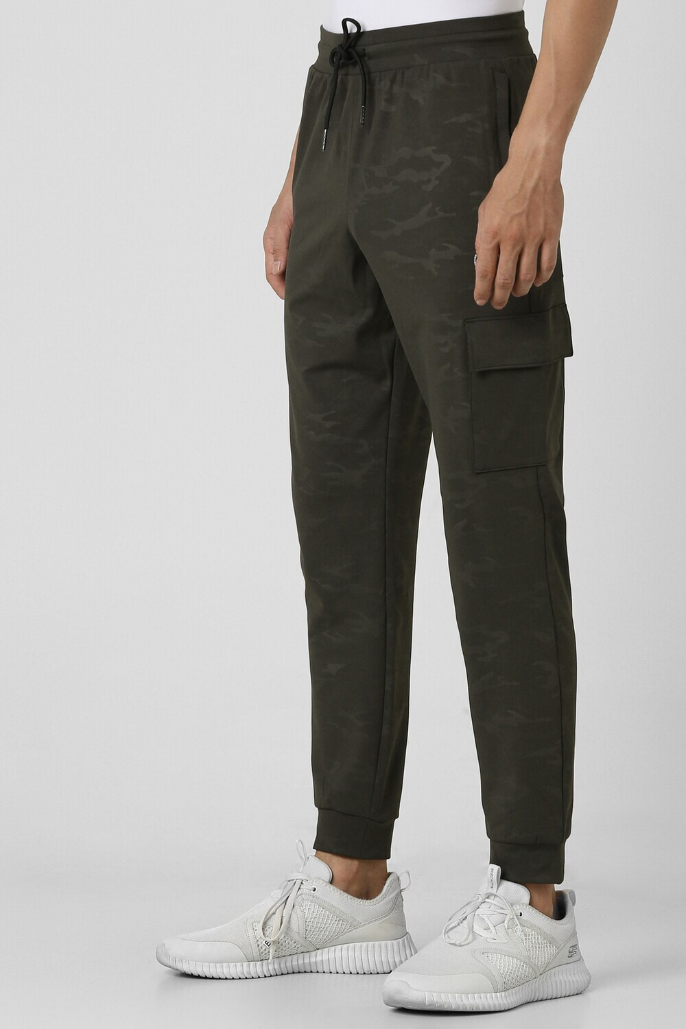 Image of VAN HEUSEN Printed Men Olive Track Pants