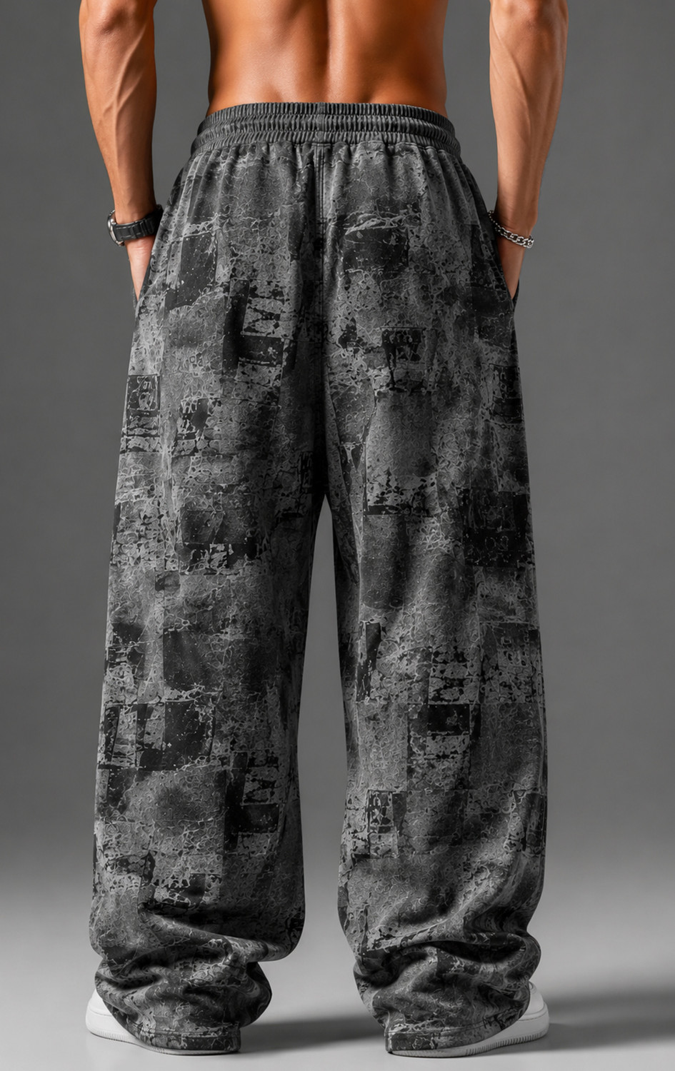 Image of RPIRT Printed Men Black Track Pants