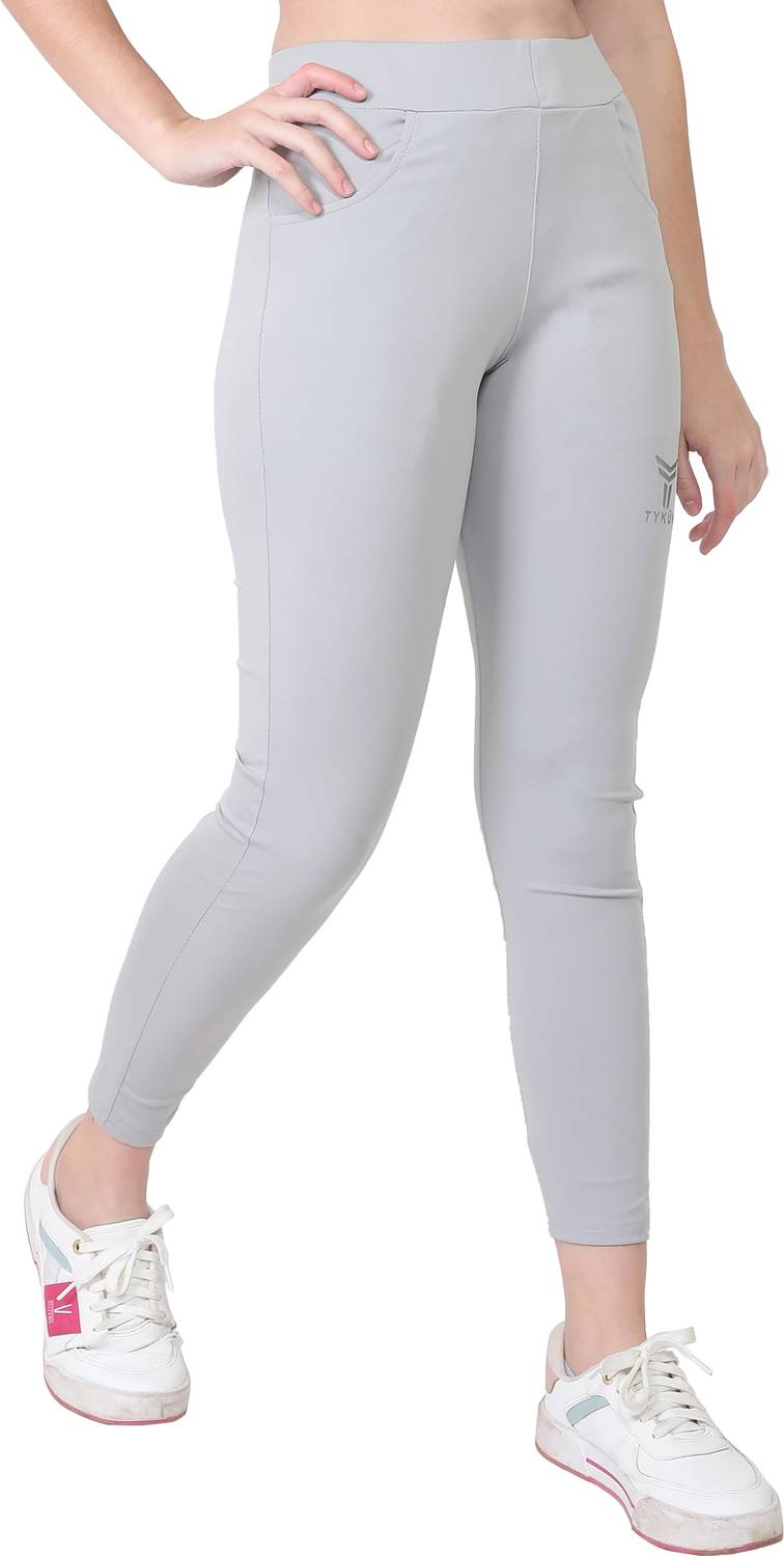 TYKUN Solid Women Grey Track Pants