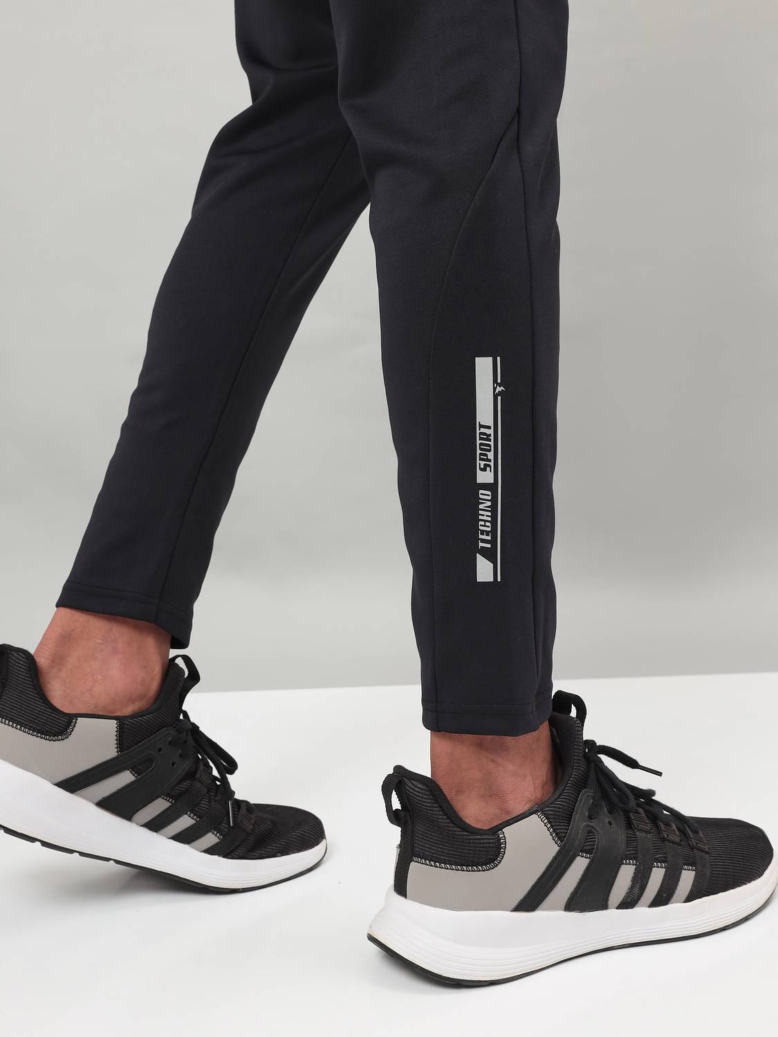 TECHNOSPORT Black Men's Track Pants - Image 4