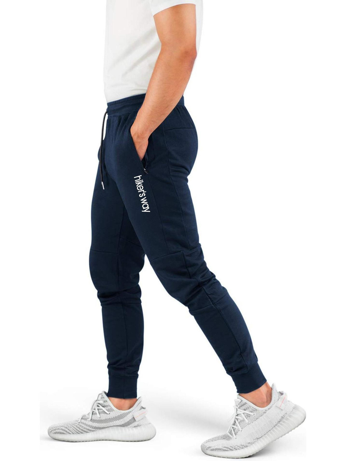 Image of hiker's way Solid Men Blue Track Pants