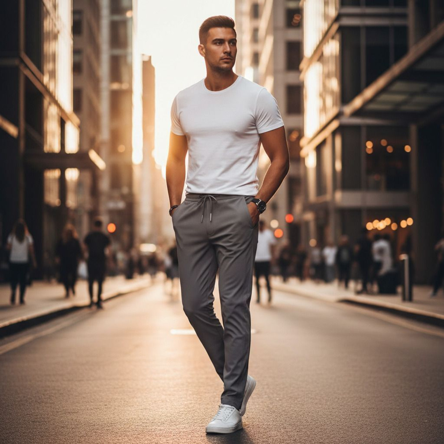 Image of METRONAUT Solid Men Grey Track Pants