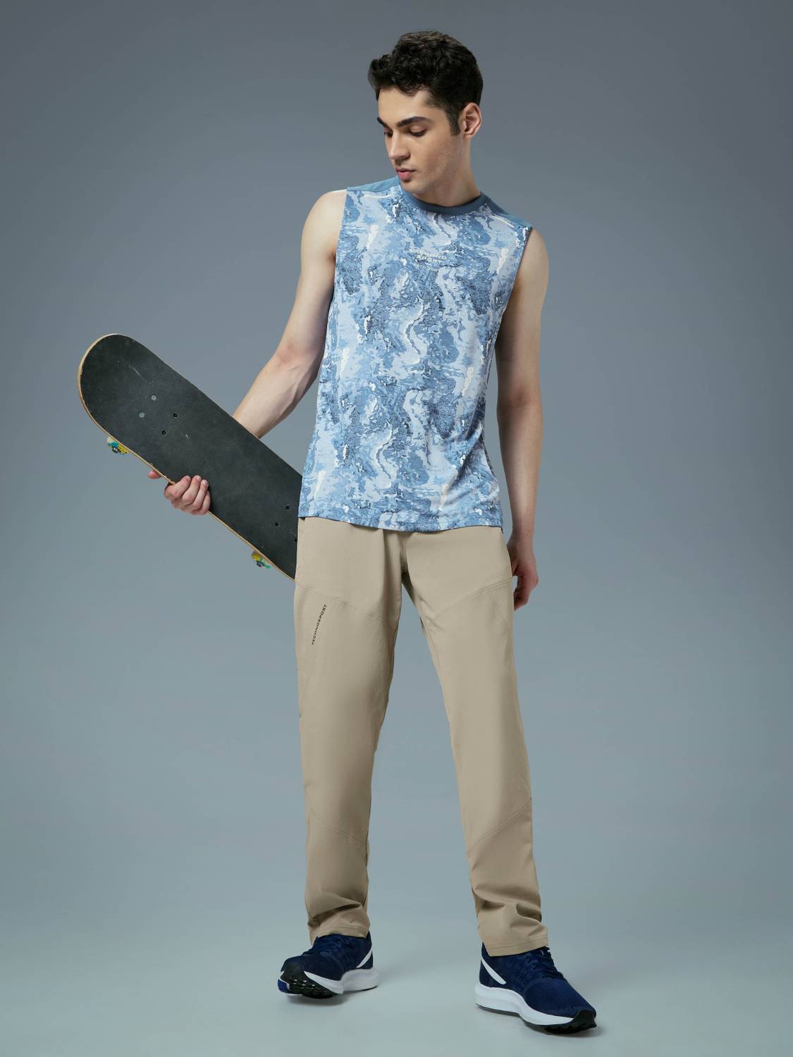 TECHNOSPORT Men Beige Track Pants - Image 3