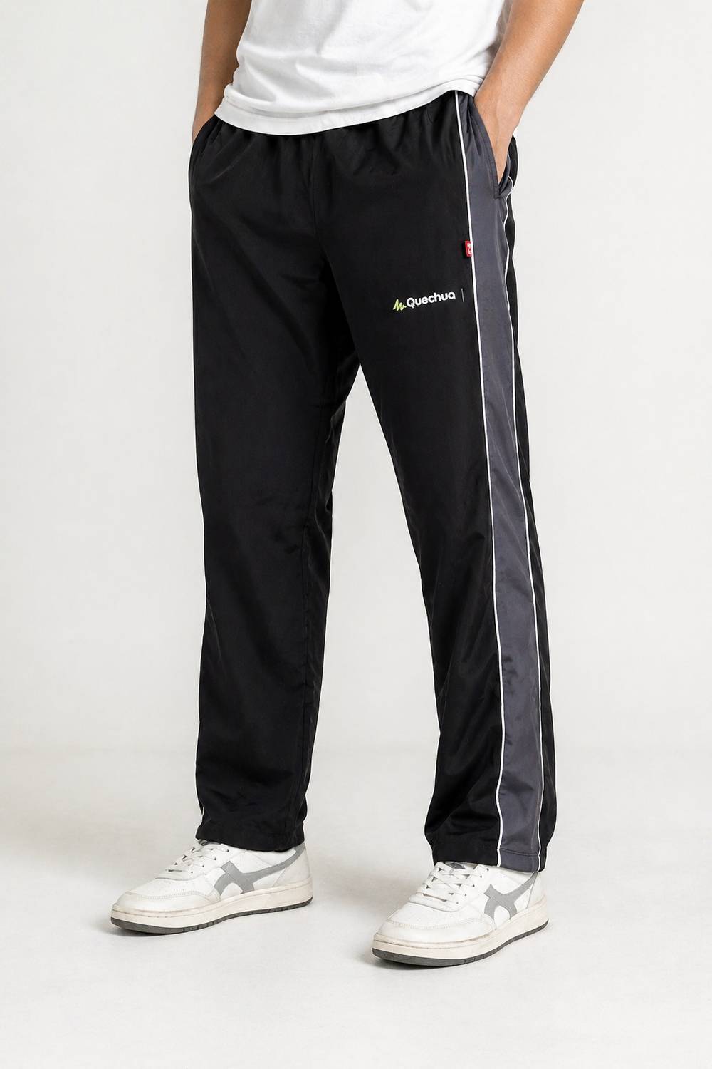 ZSenterprises Colorblock Men Black Grey Track Pants - Image 4