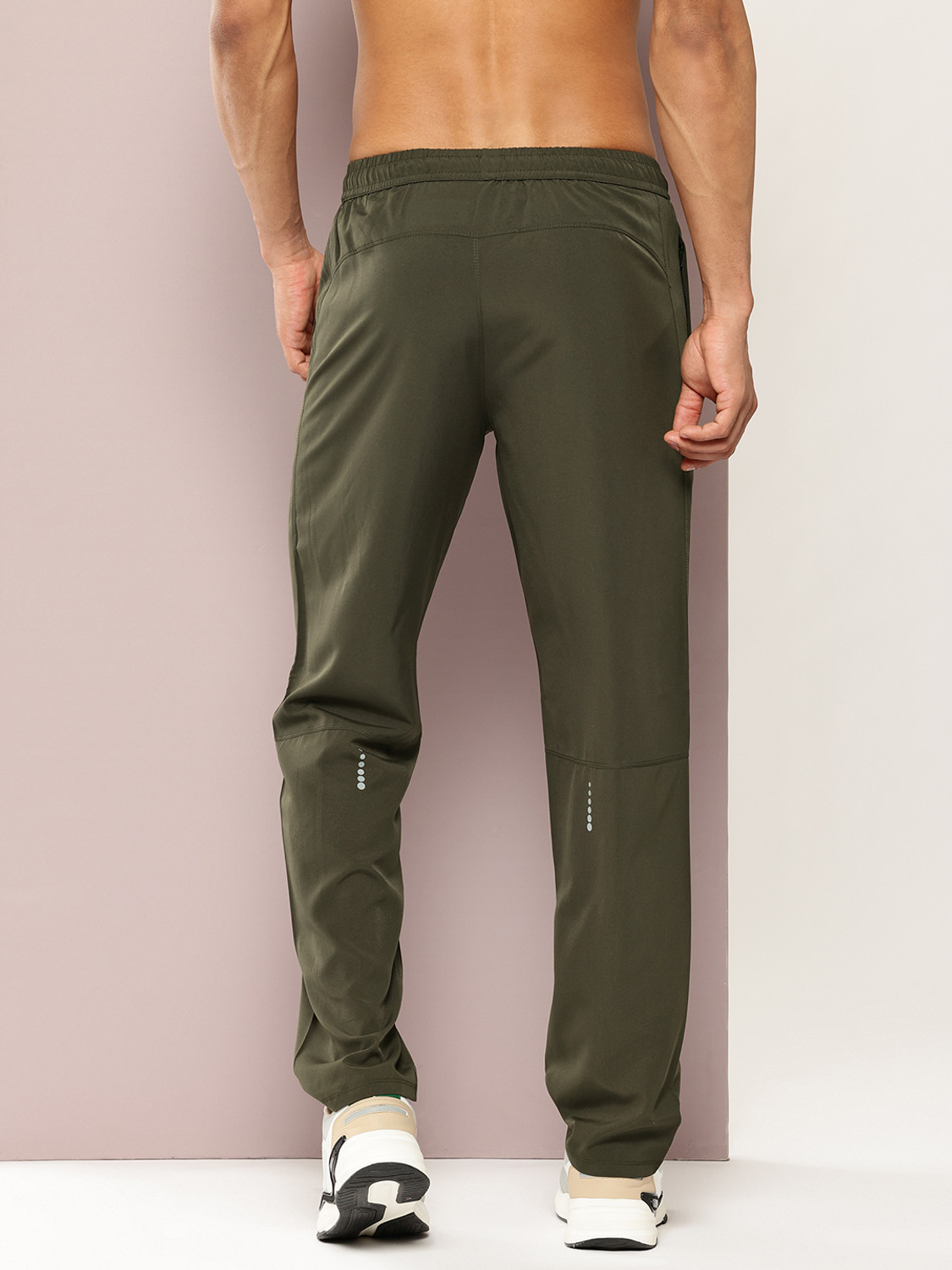 Image of Turnfit Men Solid Olive Track Pants