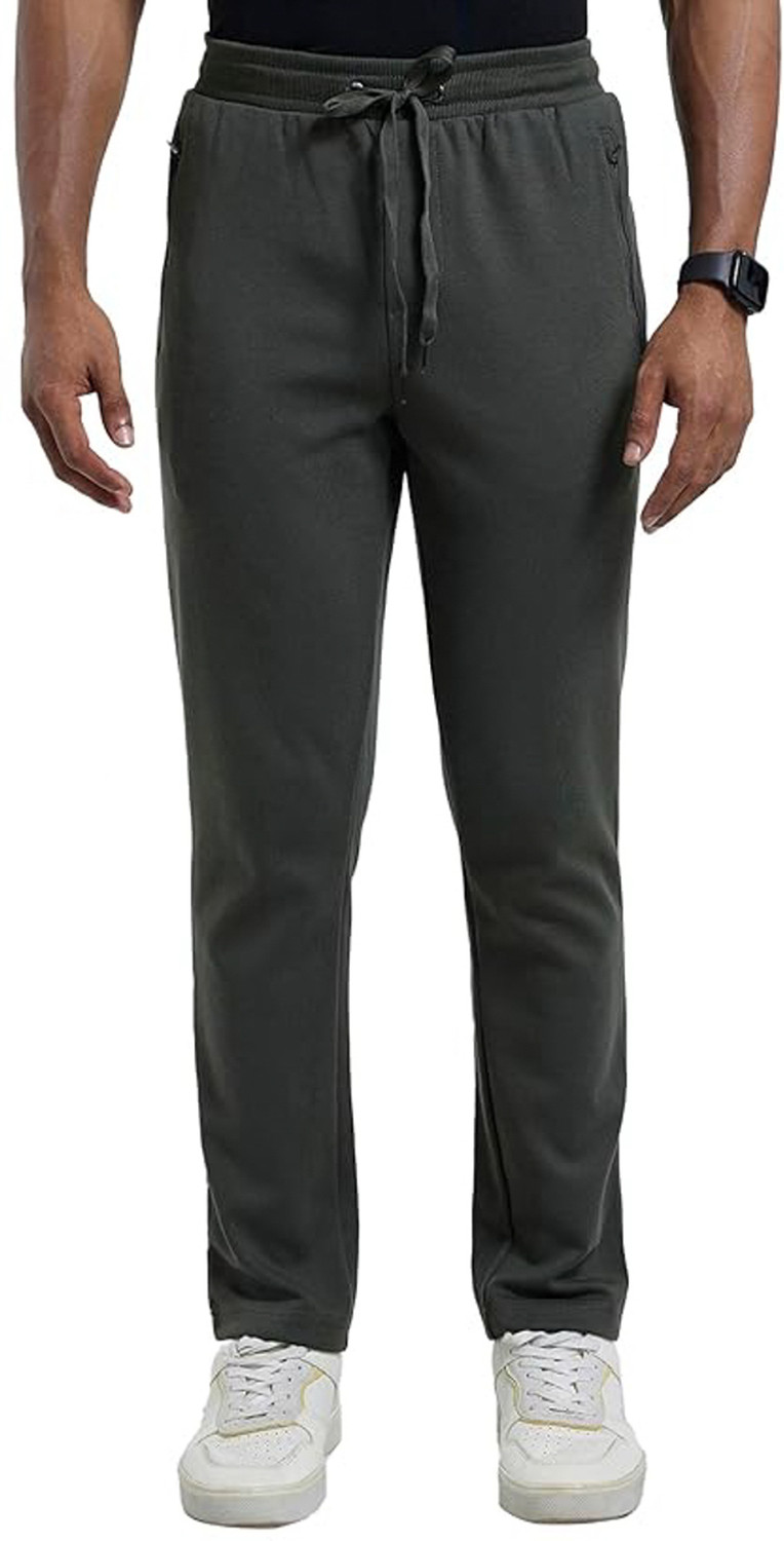 Image of HouseOfCommon Solid Men Grey Track Pants