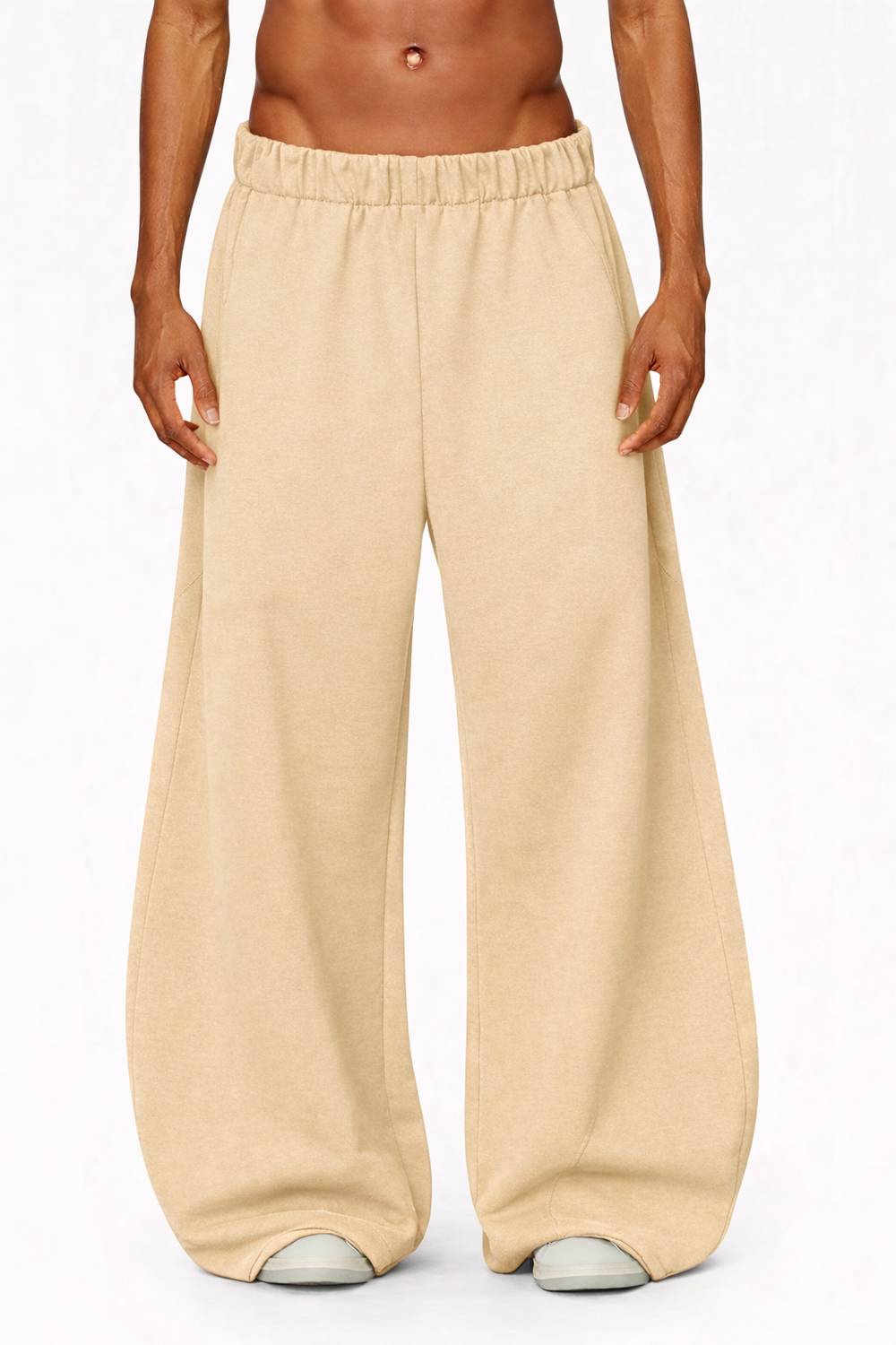 JUGULAR Solid Men Beige Track Pants