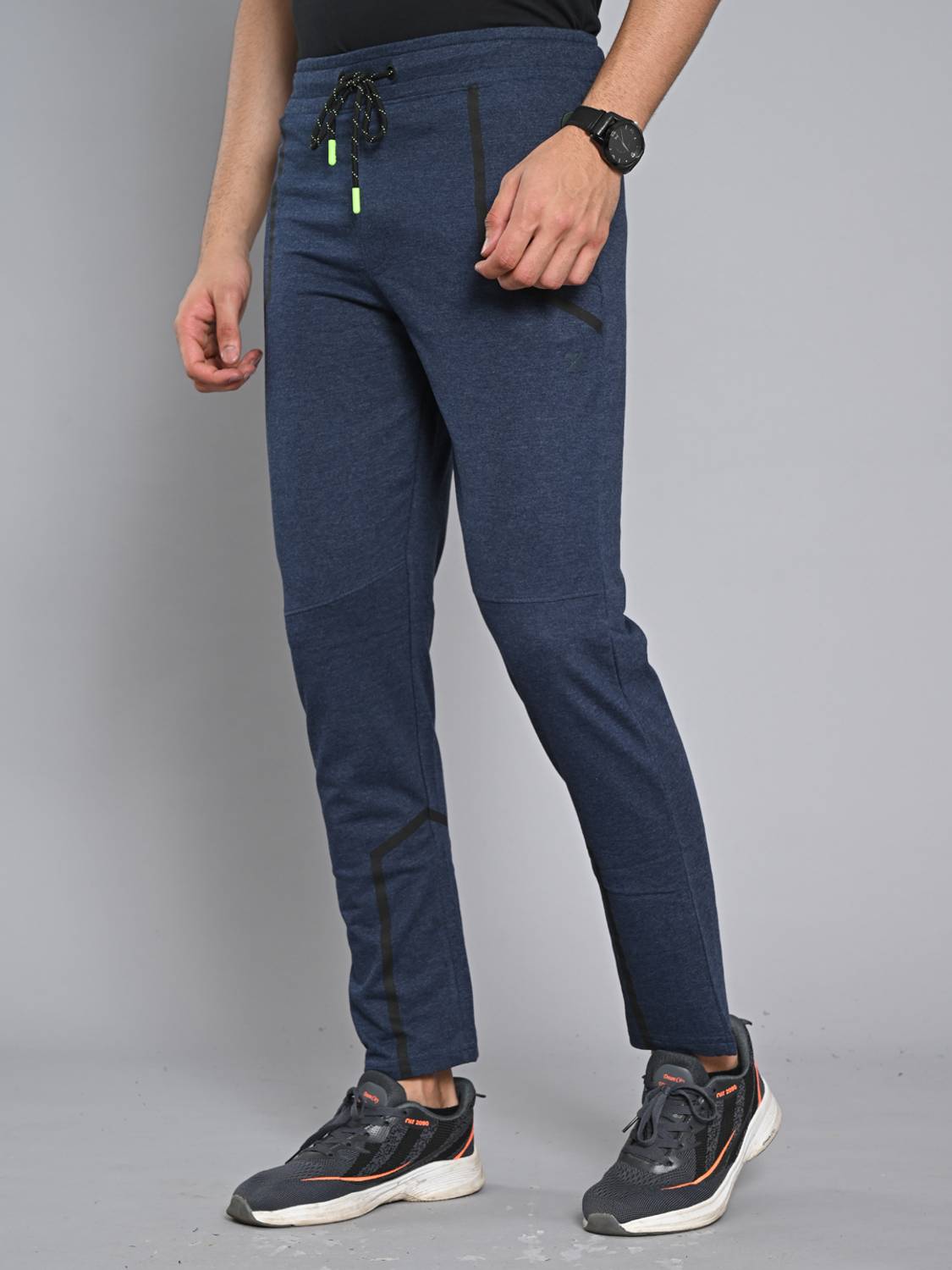 KILLER Geometric Print Men Dark Blue Track Pants - Image 4