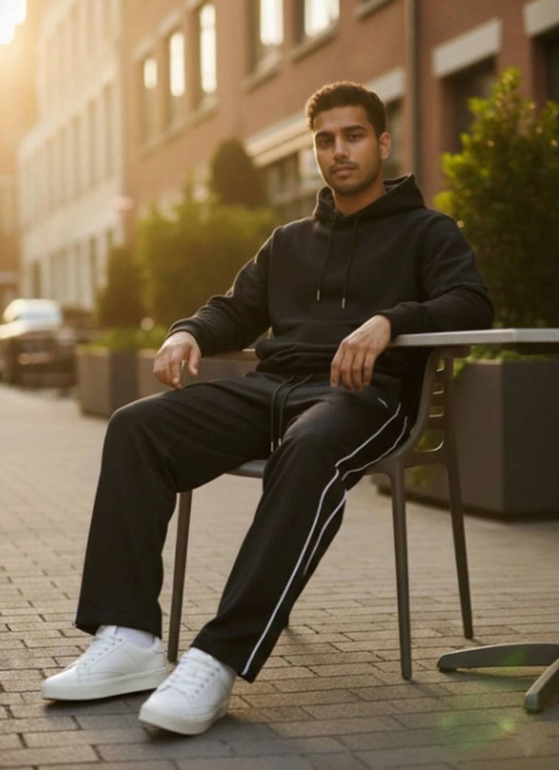 VEXUA Men Black Track Pants - Image 4
