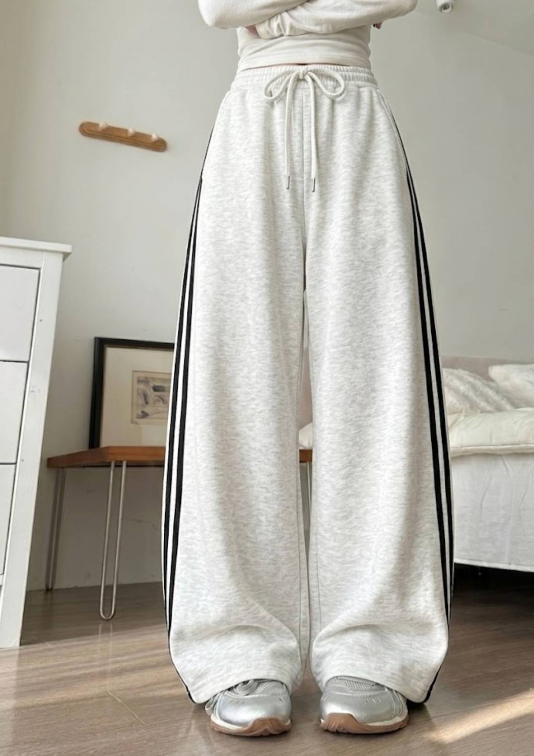 Dockstreet Self Design Women White Track Pants