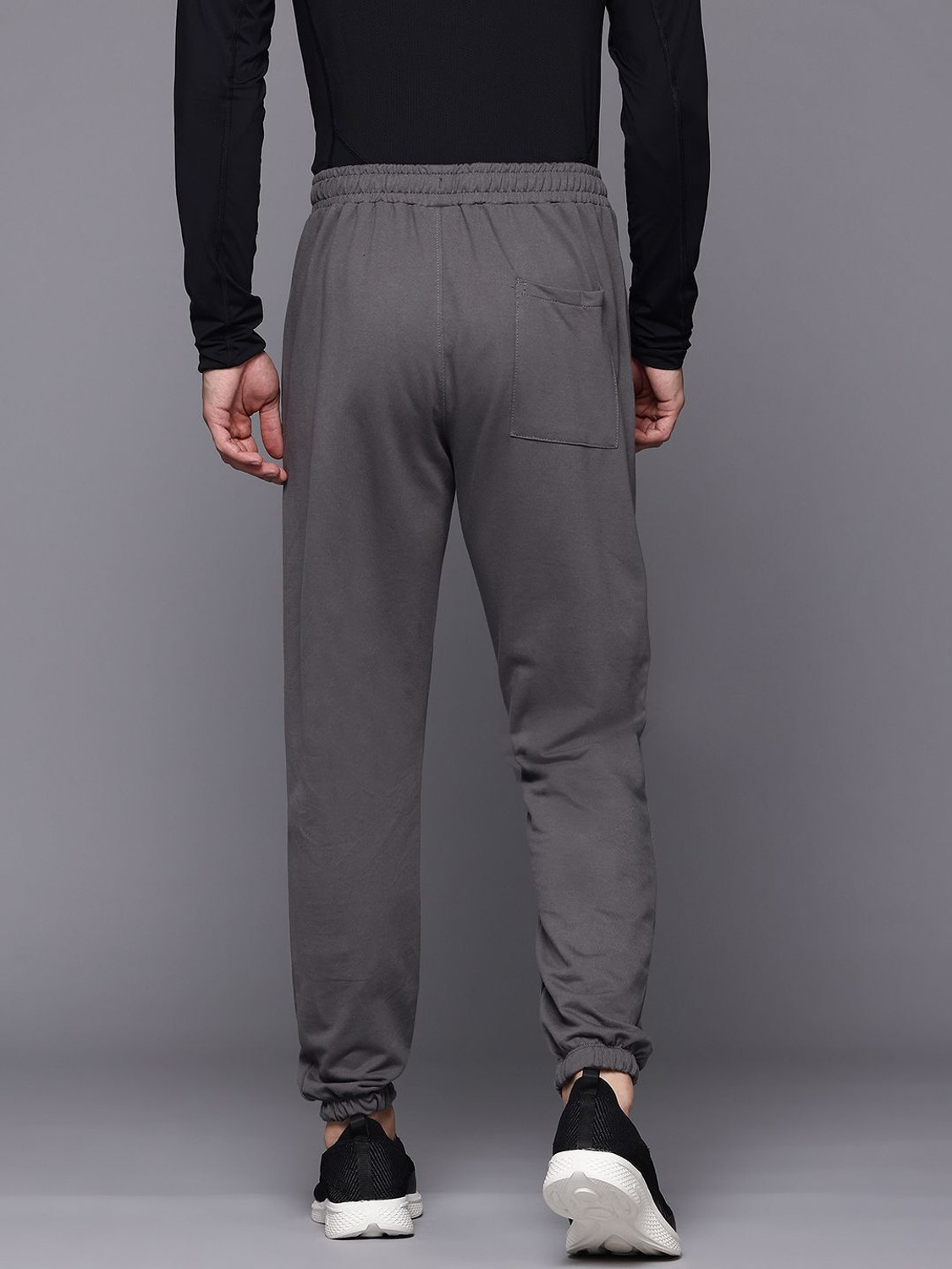 Image of HRX by Hrithik Roshan Solid Men Grey Track Pants
