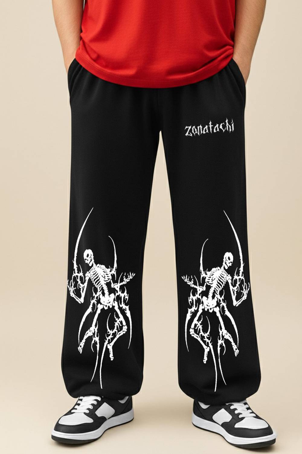 Zonatachi Printed Men Black Track Pants - Buy Zonatachi Printed