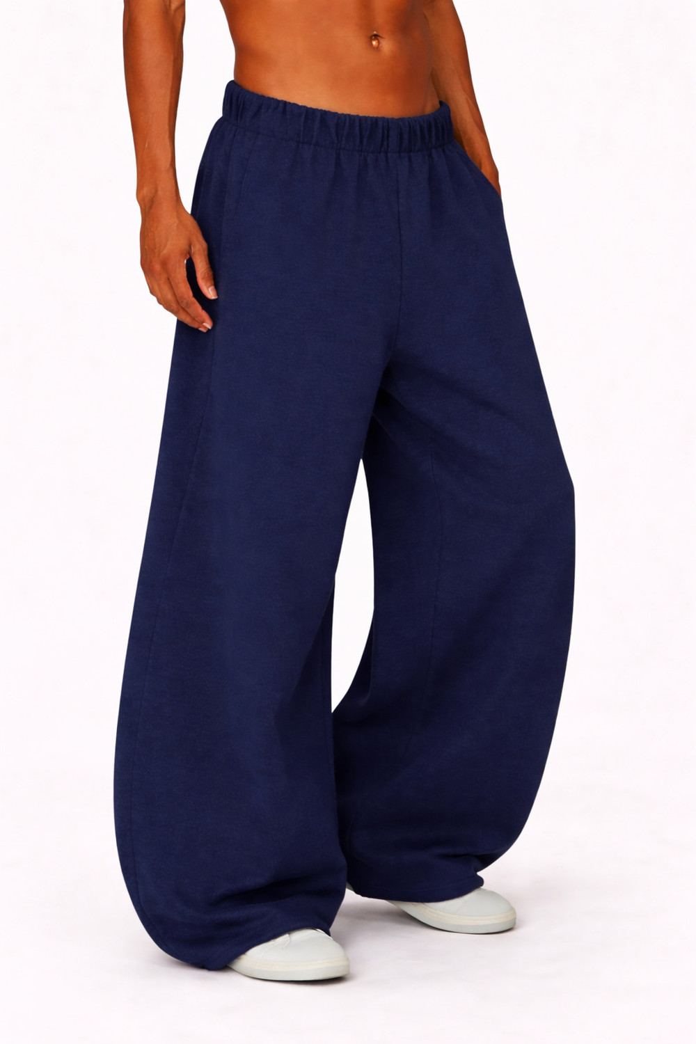 Image of JUGULAR Solid Men Dark Blue Track Pants