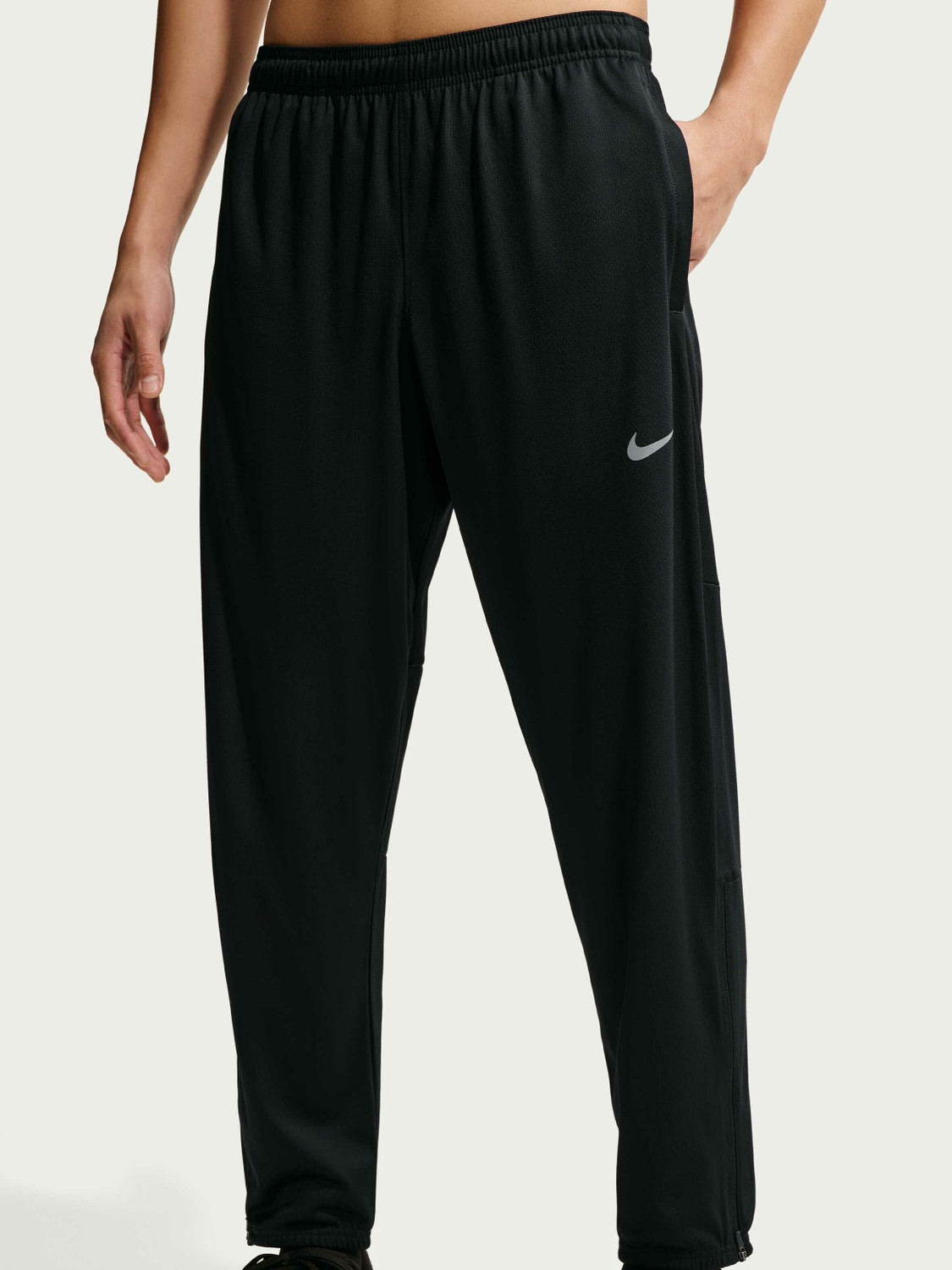 Image of NIKE Solid Men Black Track Pants