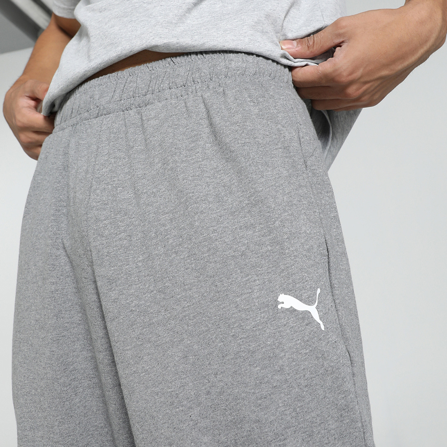 Image of PUMA Solid Men Grey Track Pants