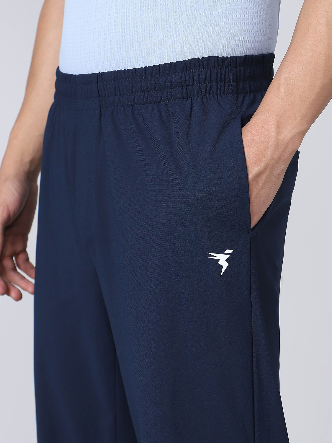 Image of TECHNOSPORT Solid Men Blue Track Pants